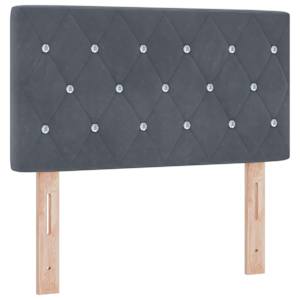 Postel s boxspringem s čelo Tmavě šedá 80 x 200 cm samet - obrázek 5