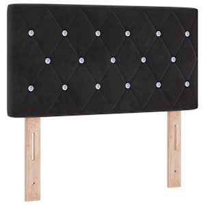 Postel s boxspringem s čelo Černá 80 x 200 cm samet - obrázek 5