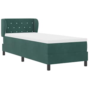 Postel s boxspringem s čelo Tmavě zelená 80 x 200 cm samet - obrázek 6