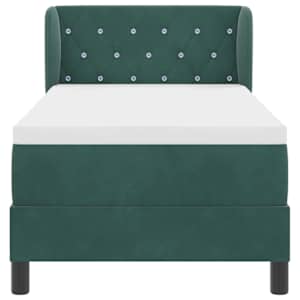 Postel s boxspringem s čelo Tmavě zelená 80 x 200 cm samet - obrázek 7