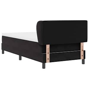 Postel s boxspringem s čelo Černá 90 x 190 cm samet - obrázek 8