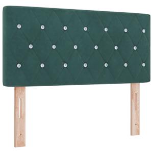 Postel s boxspringem s čelo Tmavě zelená 90 x 190 cm samet - obrázek 5