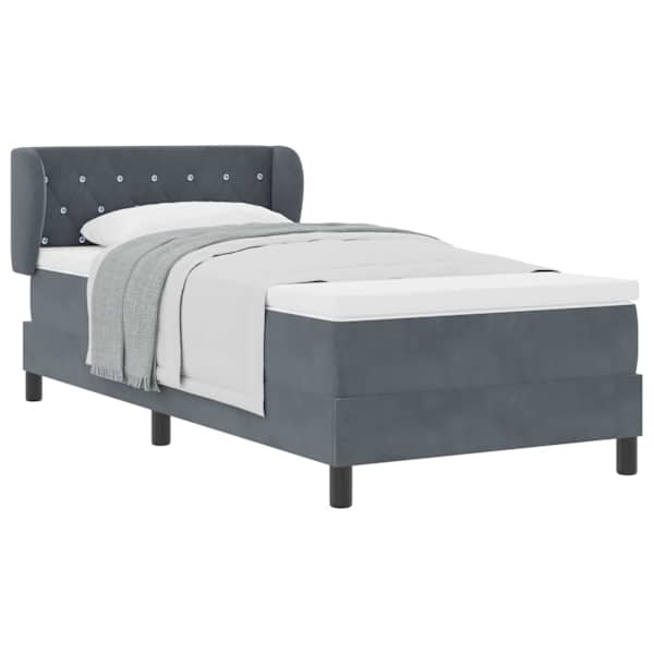 vidaXL Karbi vedrumadrats peaga Tumehall 90 x 200 cm Samet