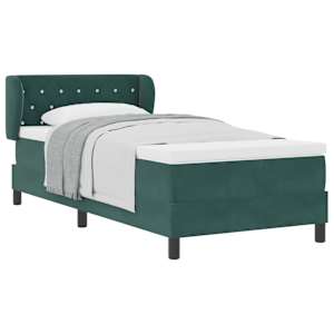vidaXL Karbi vedrumadrats peaga Tumeroheline 90 x 200 cm Samet