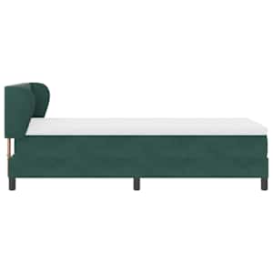 Postel s boxspringem s čelo Tmavě zelená 100 x 200 cm samet - obrázek 6