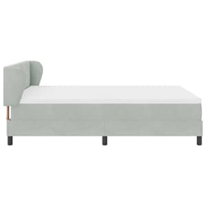 Postel s boxspringem s čelo Světle šedá 140 x 190 cm samet - obrázek 7