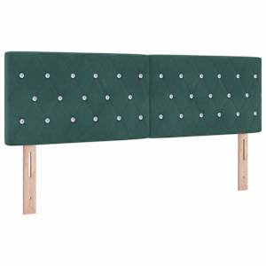 Postel s boxspringem s čelo Tmavě zelená 160 x 200 cm samet - obrázek 3