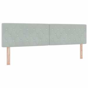 Postel s boxspringem s čelo Světle šedá 180 x 200 cm samet - obrázek 5