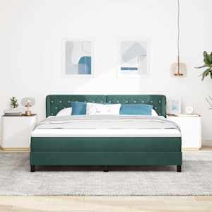Postel s boxspringem s matrací Tmavě zelená 180 x 200 cm samet - obrázek 3