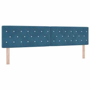 Postel s boxspringem s matrací Tmavě moddrá 200 x 200 cm samet - obrázek 5