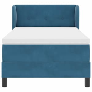 Postel s boxspringem s matrací Tmavě moddrá 80 x 200 cm samet - obrázek 7