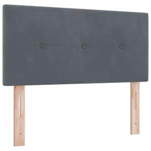 Postel s boxspringem s čelo Tmavě šedá 90 x 190 cm samet - obrázek 5