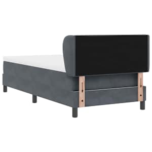 Postel s boxspringem s čelo Tmavě šedá 90 x 190 cm samet - obrázek 9