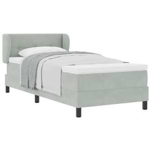 vidaXL Karbi vedrumadrats peaga Helehall 90 x 200 cm Samet