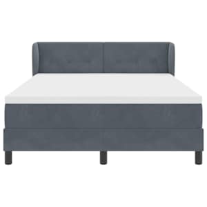 Postel s boxspringem s čelo Tmavě šedá 140 x 190 cm samet - obrázek 7