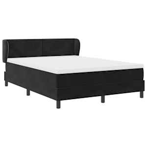 Postel s boxspringem s čelo Černá 140 x 190 cm samet - obrázek 6