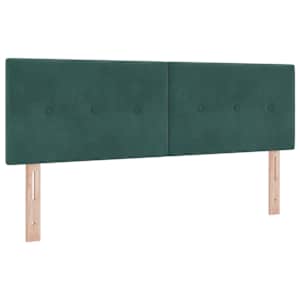 Postel s boxspringem s čelo Tmavě zelená 140 x 190 cm samet - obrázek 5