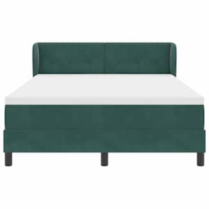 Postel s boxspringem s čelo Tmavě zelená 140 x 190 cm samet - obrázek 6