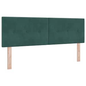 Postel s boxspringem s čelo Tmavě zelená 160 x 200 cm samet - obrázek 5