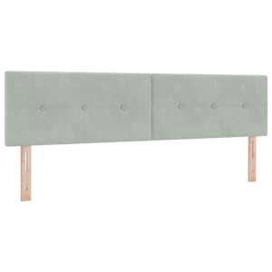 Postel s boxspringem s čelo Světle šedá 180 x 200 cm samet - obrázek 5