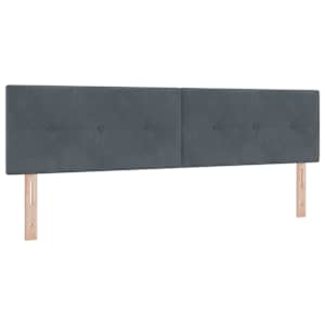 Postel s boxspringem s čelo Tmavě šedá 180 x 200 cm samet - obrázek 5