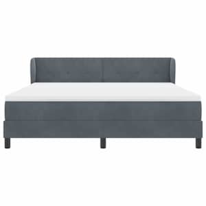 Postel s boxspringem s čelo Tmavě šedá 180 x 200 cm samet - obrázek 7