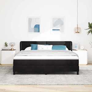 Postel s boxspringem s čelo Černá 180 x 200 cm samet - obrázek 3