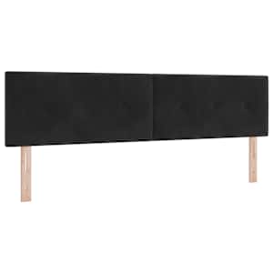Postel s boxspringem s čelo Černá 180 x 200 cm samet - obrázek 5
