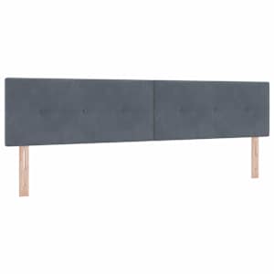Postel s boxspringem s čelo Tmavě šedá 200 x 200 cm samet - obrázek 5