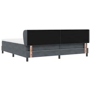 Postel s boxspringem s čelo Tmavě šedá 200 x 200 cm samet - obrázek 9