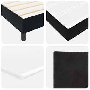Postel s boxspringem s čelo Černá 200 x 200 cm samet - obrázek 10