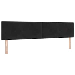 Postel s boxspringem s čelo Černá 200 x 200 cm samet - obrázek 5