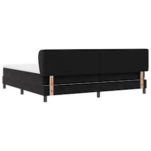 Postel s boxspringem s čelo Černá 200 x 200 cm samet - obrázek 9