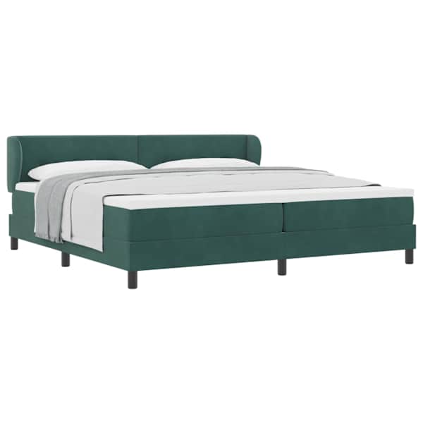 vidaXL Karbi vedrumadrats peaga Tumeroheline 200 x 200 cm Samet