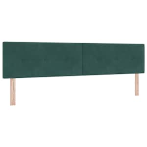 Postel s boxspringem s čelo Tmavě zelená 200 x 200 cm samet - obrázek 5