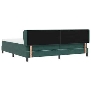 Postel s boxspringem s čelo Tmavě zelená 200 x 200 cm samet - obrázek 9