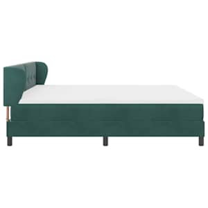 Postel s boxspringem s čelo Tmavě zelená 200 x 200 cm samet - obrázek 8