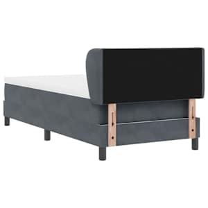 Postel s boxspringem s čelo Tmavě šedá 90 x 190 cm samet - obrázek 7