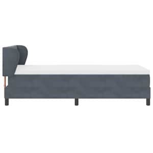 Postel s boxspringem s čelo Tmavě šedá 90 x 190 cm samet - obrázek 6
