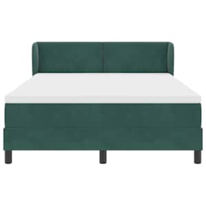 Postel s boxspringem s čelo Tmavě zelená 140 x 190 cm samet - obrázek 6