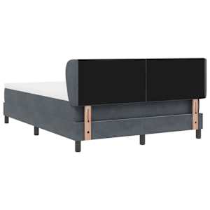 Postel s boxspringem s matrací Tmavě šedá 140 x 200 cm samet - obrázek 7