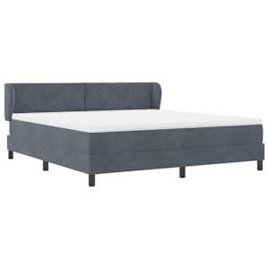 Postel s boxspringem s čelo Tmavě šedá 180 x 200 cm samet - obrázek 5