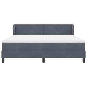 Postel s boxspringem s čelo Tmavě šedá 180 x 200 cm samet - obrázek 6