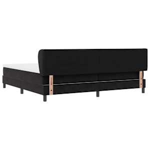 Postel s boxspringem s čelo Černá 200 x 200 cm samet - obrázek 9