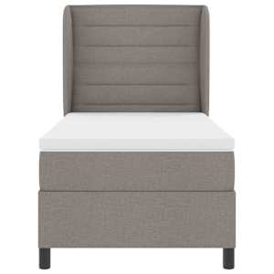 Postel s boxspringem s čelo Taupe 90 x 200 cm textil - obrázek 7