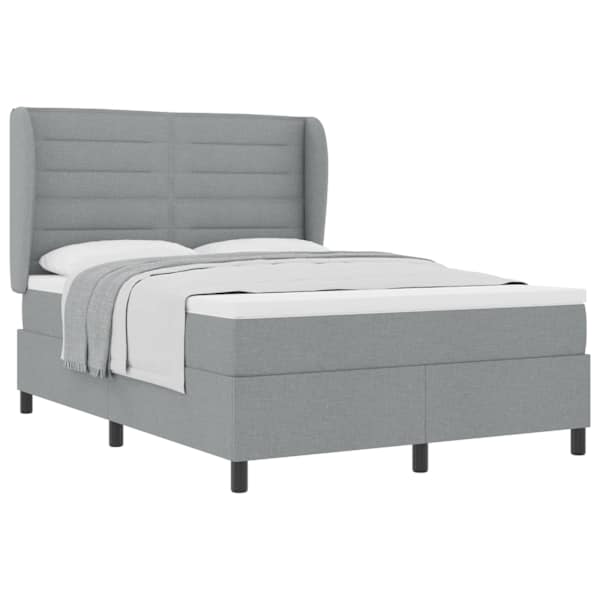 vidaXL Karbi vedrumadrats madratsiga Helehall 140 x 190 cm kangas