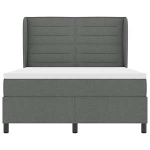 Postel s boxspringem s matrací Tmavě šedá 140 x 190 cm textil - obrázek 6