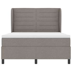 Postel s boxspringem s matrací s čelo Taupe 160 x 200 cm textil - obrázek 7