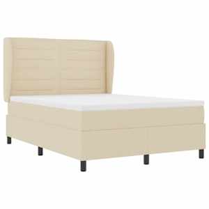 Postel s boxspringem s matrací Krémová 160 x 200 cm textil - obrázek 4
