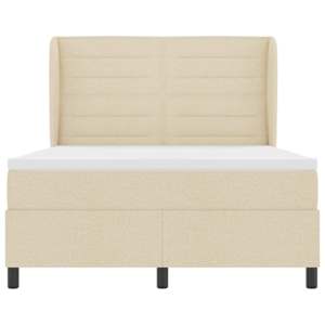 Postel s boxspringem s matrací Krémová 160 x 200 cm textil - obrázek 6